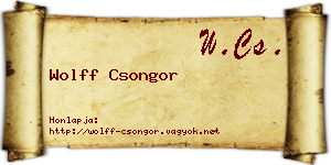 Wolff Csongor névjegykártya