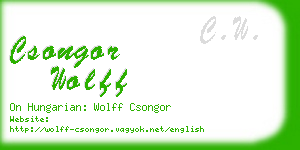 csongor wolff business card